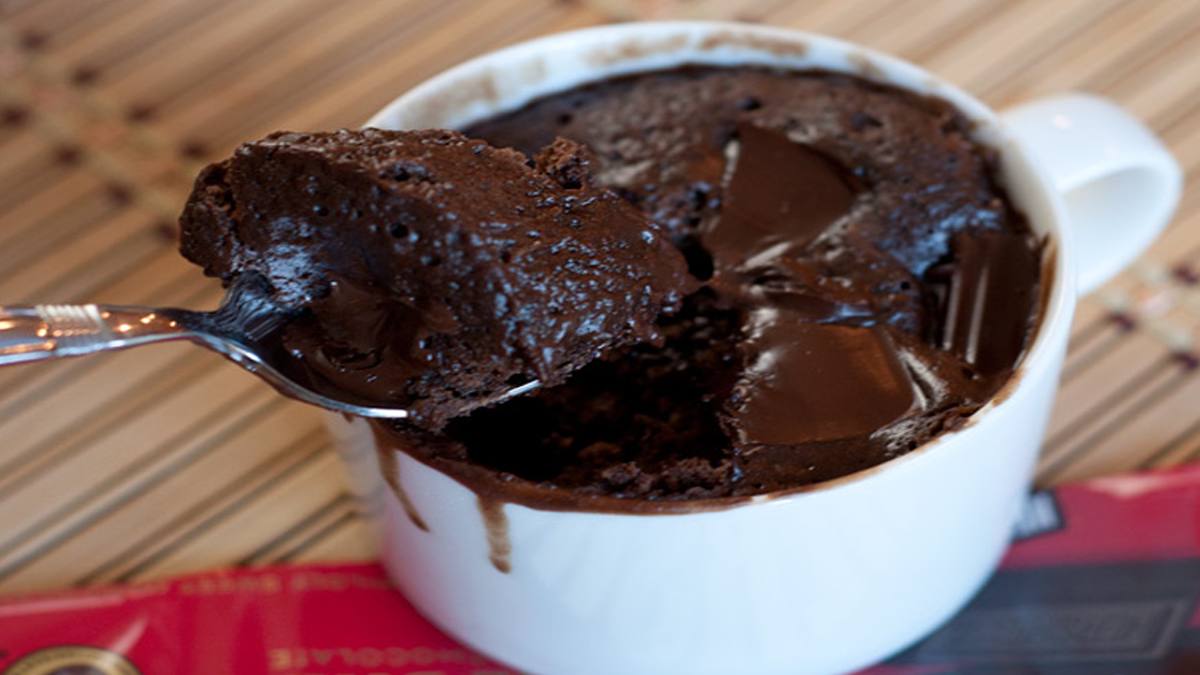 Шоколадный кекс в СВЧ в кружке за 5 минут